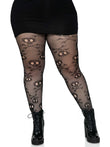 LEG AVENUE PIRATE BOOTY SKULL NET TIGHTS