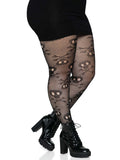 LEG AVENUE PIRATE BOOTY SKULL NET TIGHTS