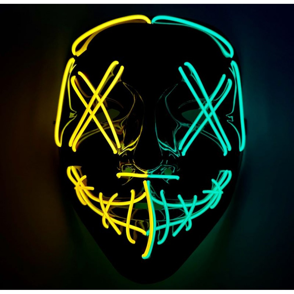 NEON LIGHT CLOWN MASK (MIXED COLOR)
