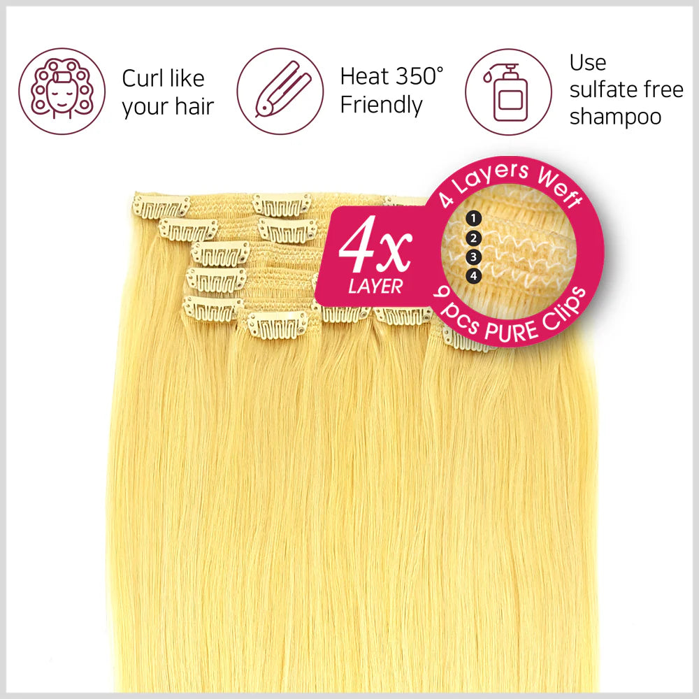 HAIR COUTURE PURE 9PCS CLIP WATER WAVE 18"