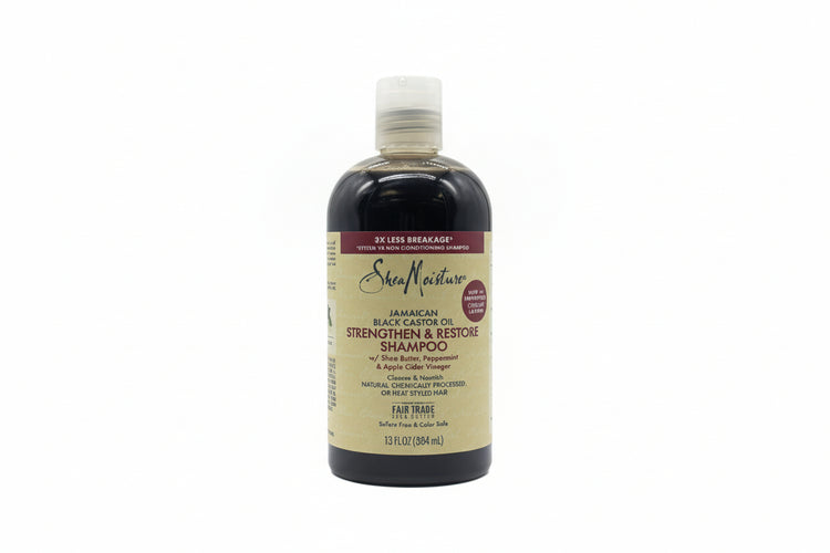Bottle of Jamaican Black Castor Oil Shampoo on a white background
