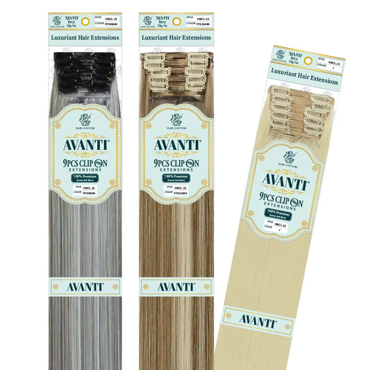 HAIR COUTURE HUMAN HAIR BLEND CLIP-IN EXTENSIONS 22"