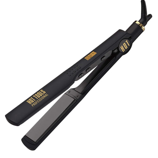HOT TOOLS BLACK & GOLD DIGITAL FLAT IRON 1-1/4