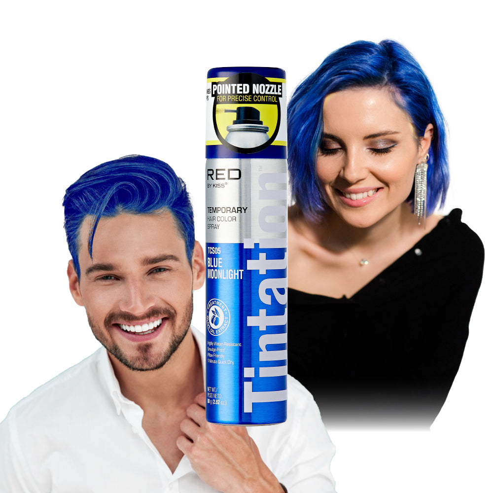 RED BY KISS TEMPORARY HAIR COLOR SPRAY TCS05 (Blue Moonlight) 2.82 Oz