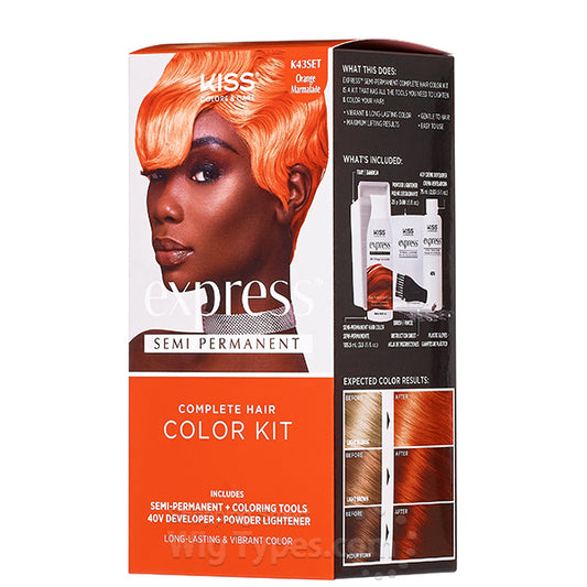 KISS EXPRESS SEMI PERMANENT COMPLETE HAIR COLOR KIT