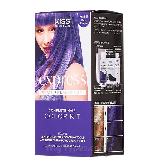 KISS EXPRESS SEMI PERMANENT COMPLETE HAIR COLOR KIT
