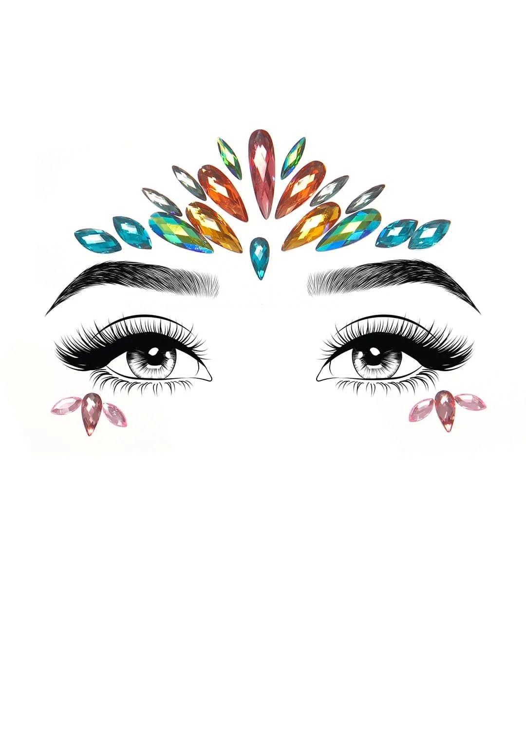 LEG AVENUE FACE JEWELS EYE014