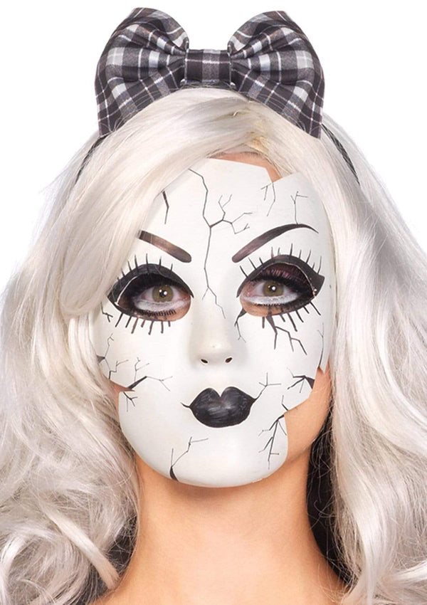 LEG AVENUE CREEPY PORCELAIN DOLL MASK WITH STRAP