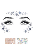 LEG AVENUE  DREAM ADHESIVE MIRROR STAR & RHINESTONE FACE STICKER