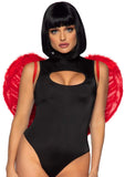 MARABOU TRIMMED FEATHER ANGEL WINGS (RED)