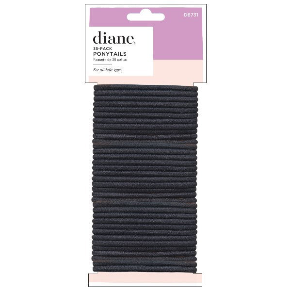 DIANE PONYTAILS BLACK 35PK D6731