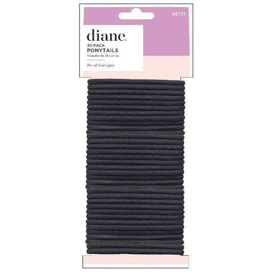 DIANE PONYTAILS BLACK 35PK D6731