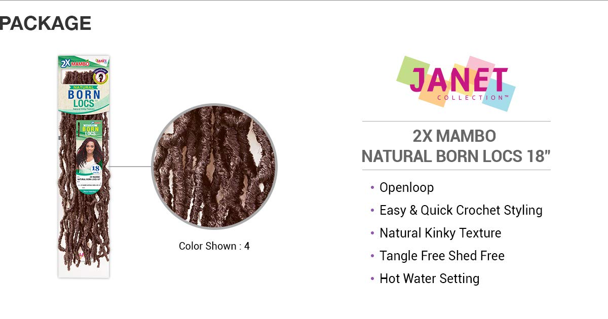 JANET 2X MAMBO ORGANIC GODDESS LOCS 18"