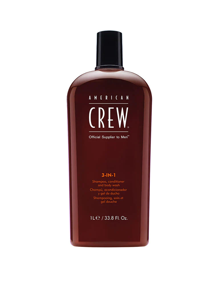 AMERICAN CREW 3-IN-1 SHAMPOO CONDITIONER AND BODY WASH 33.8OZ