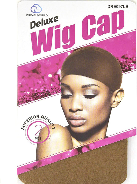 DREAM WORLD DELUXE WIG CAP SUPERIOR QUALITY 2PCS DRE097LB