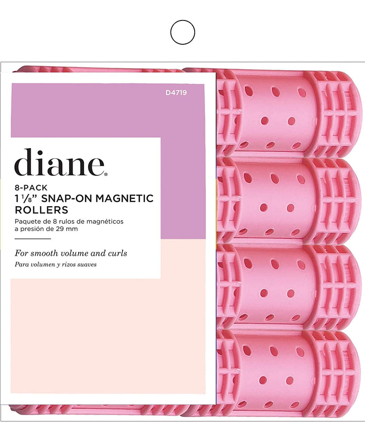 DIANE 1 1/8" SNAP ON MAGNETIC ROLLERS 8PK D4719