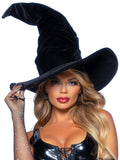 LEG AVENUE VELVET RUCHED WITCH HAT