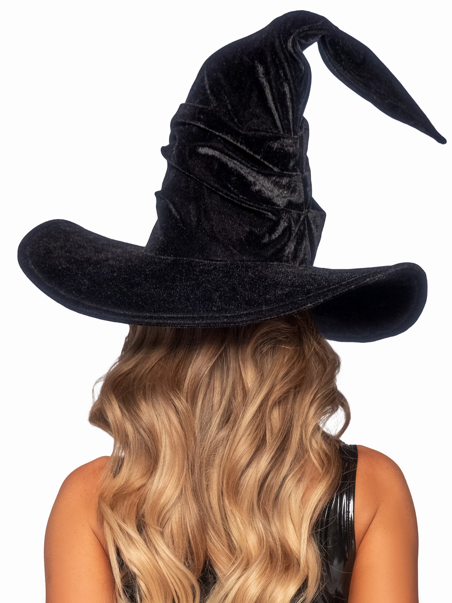 LEG AVENUE VELVET RUCHED WITCH HAT