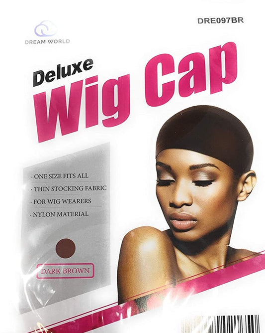 DREAM WORLD DELUXE WIG CAP SUPERIOR QUALITY 2PCS DRE097BR