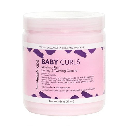 AUNT JACKIE'S KIDS BABY CURLS MOISTURE RICH CURLING TWISTING CUSTARD 15OZ