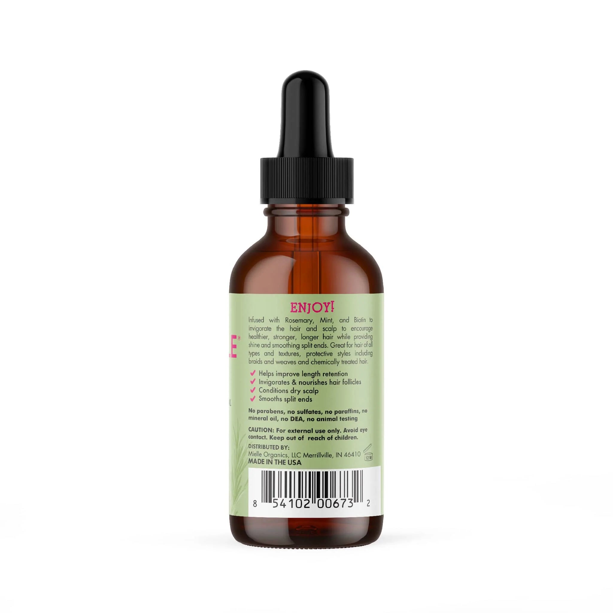 MIELLE ROSEMARY& MINT HAIR OIL 2oz