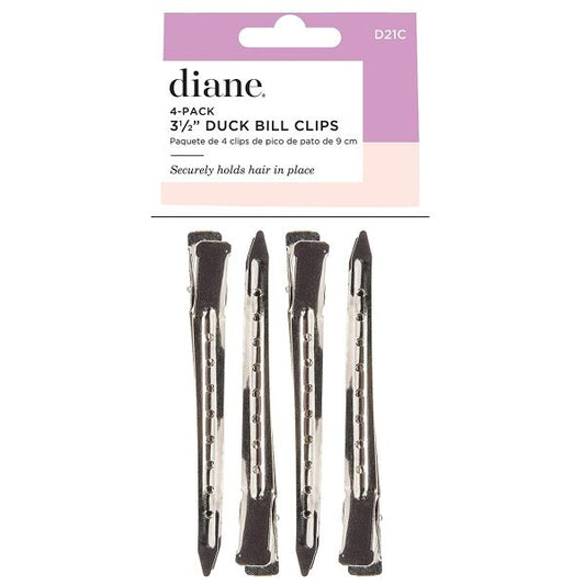 DIANE 3.5IN DUCK BILL HAIR CLIPS 4PK