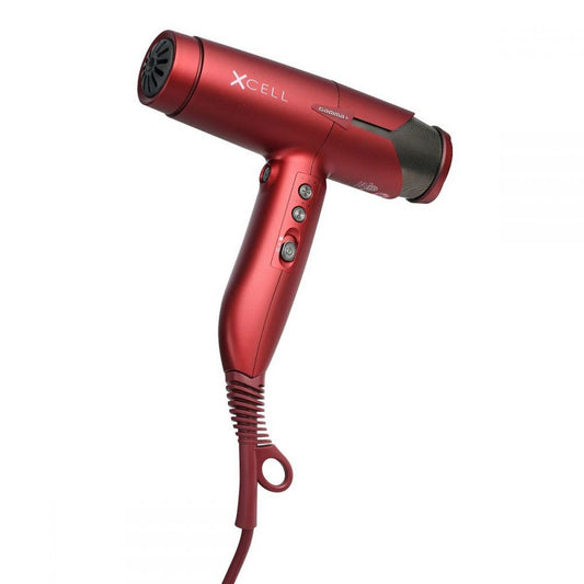 GAMMA+ XCELL ULTRA-LIGHT DIGITAL MOTOR DRYER- BLACK & RED GPXCELL