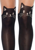 BLACK CAT SPANDEX OPAQUE PANTYHOSE