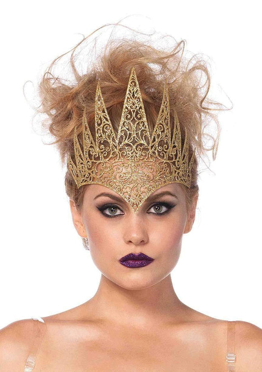 LEG AVENUE GLITTER DIE CUT FILIGREE ROYAL CROWN