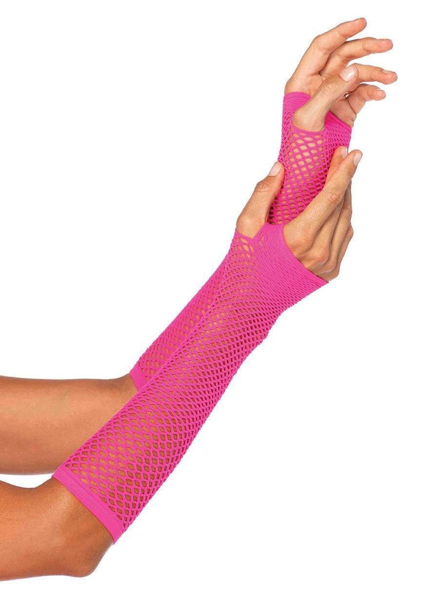 LEG AVENUE TRIANGLE NET FINGERLESS GLOVES O/S