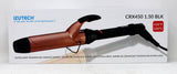 IZUTECH PRO TOURMALINE CERAMIC BARREL CURLING IRON 1.5'' ROSE GOLD BLACK
